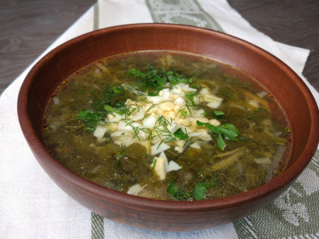 Щавелевый суп. Щи из щавеля или зеленые щи.
